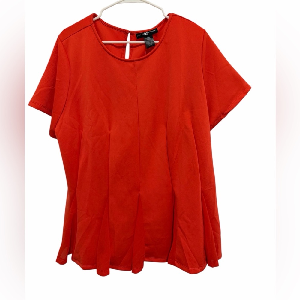 Ashley Stewart Bold Red Short Sleeve Tee